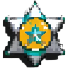 Sheriff-style star badge with MODERATOR text emoji