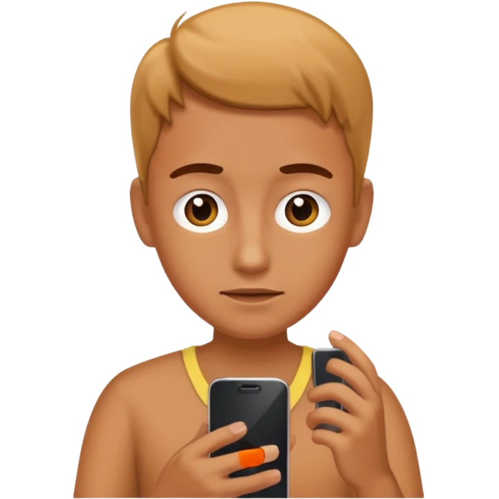 looking at a phone emoji