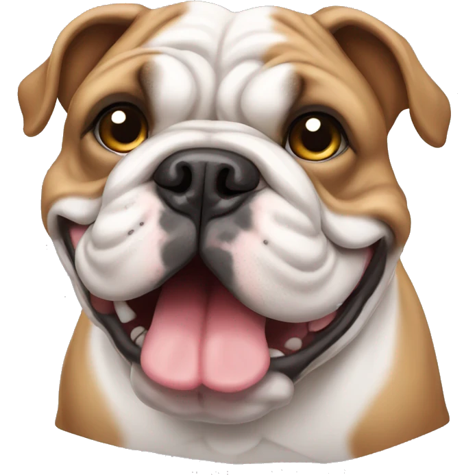Cute English bulldog emoji