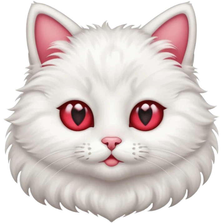 cat with heart-shaped eyes, cute and expressive emoji
