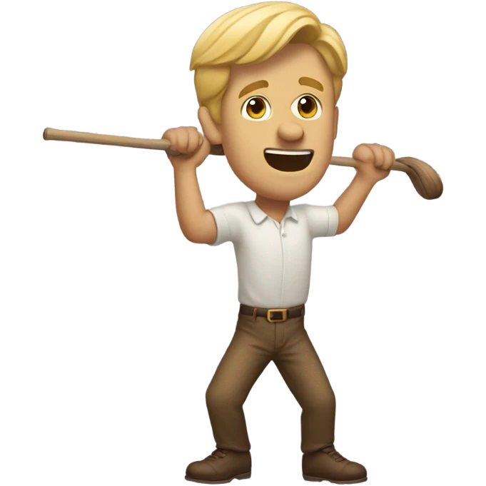 Man looking like he’s about to swing emoji