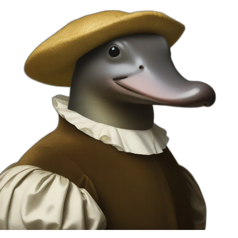 Platypus in a vermeer's painting emoji