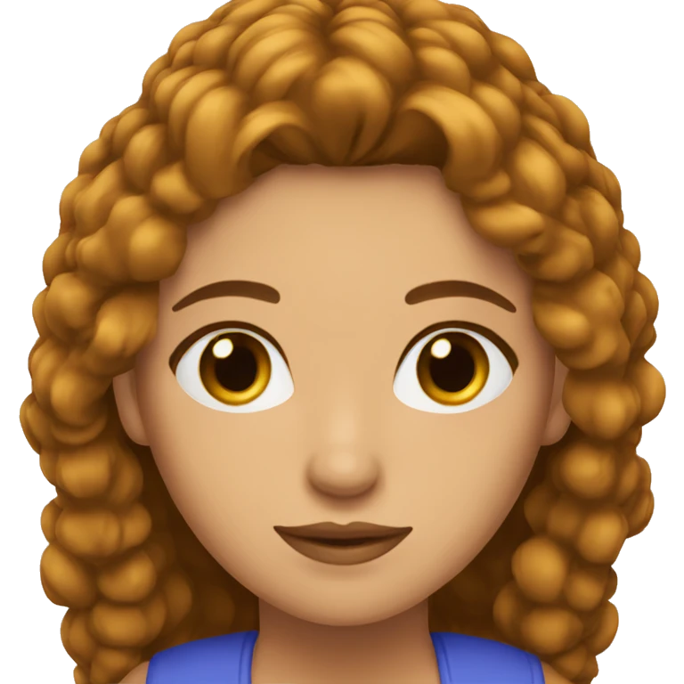 Mujer ojos azules pelo marron emoji