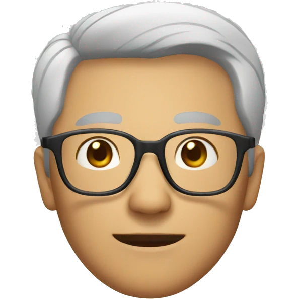Asian uncle with glasses emoji