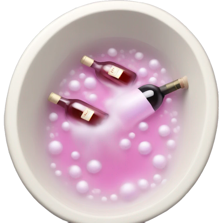 Bubble bath with wine  emoji