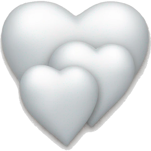 3 white hearts emoji