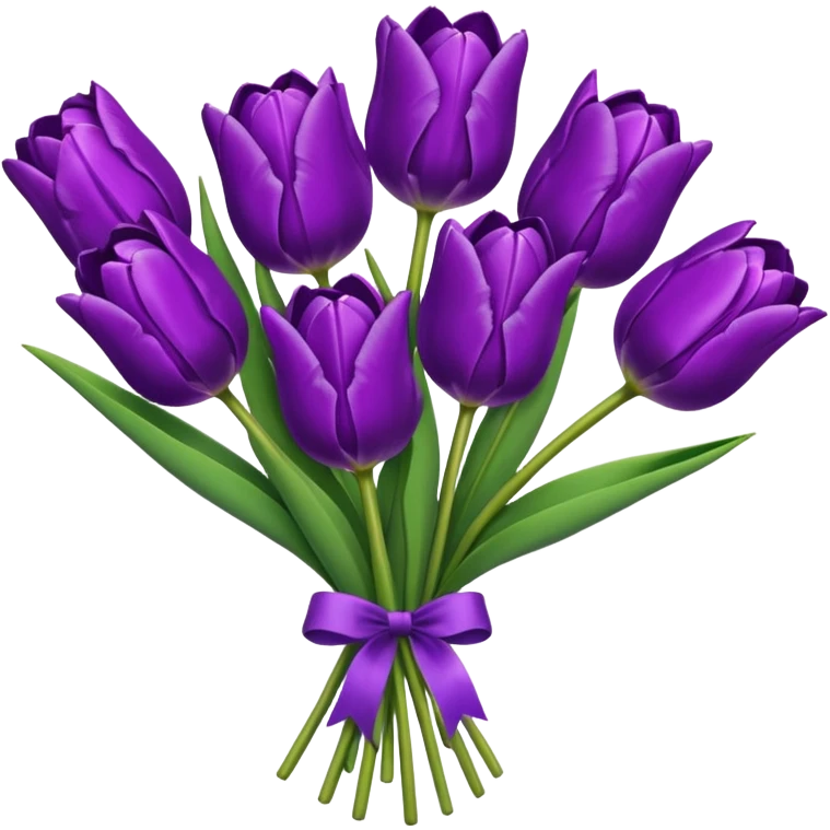 purple tulip bouquet  emoji