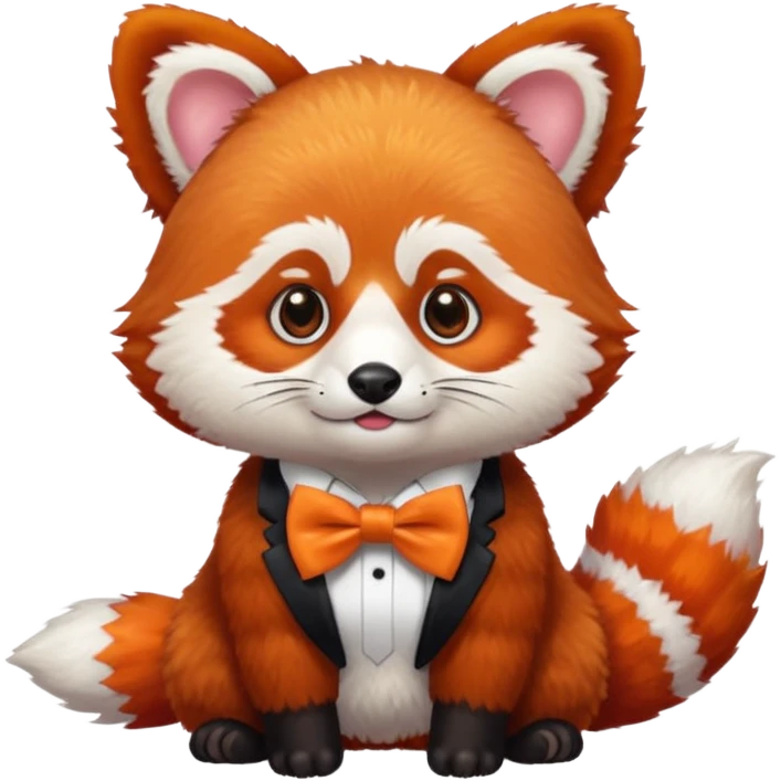 red panda with bow tie emoji