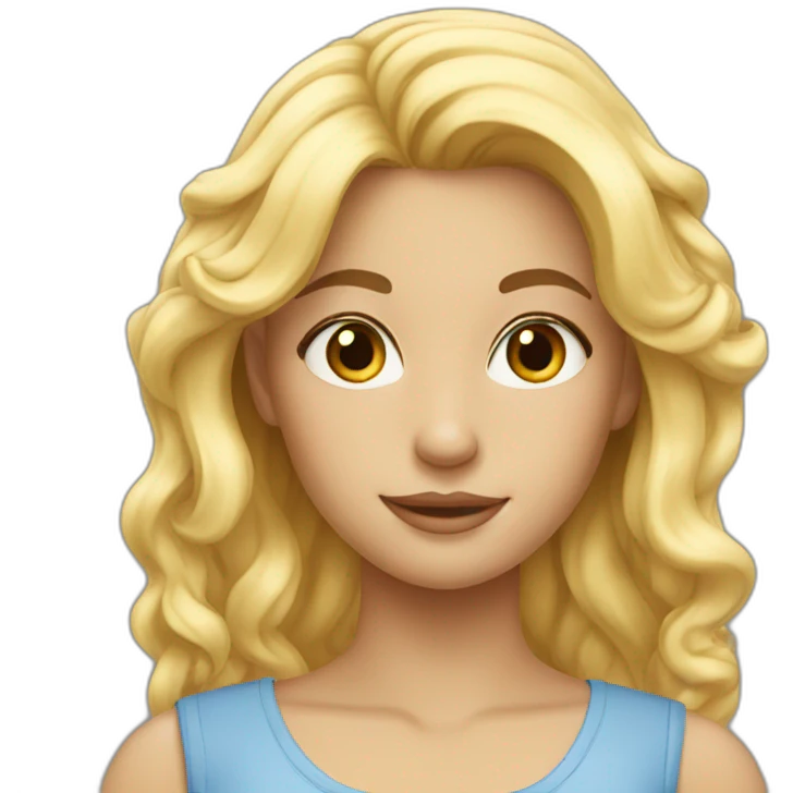 Girl blond beauty emoji