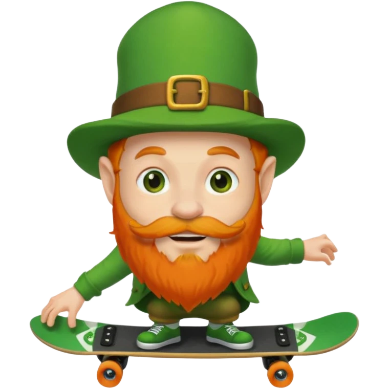 a skateboarding leprechaun  emoji