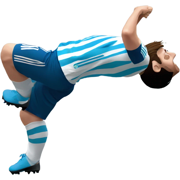 Lionel Messi taking backflip emoji