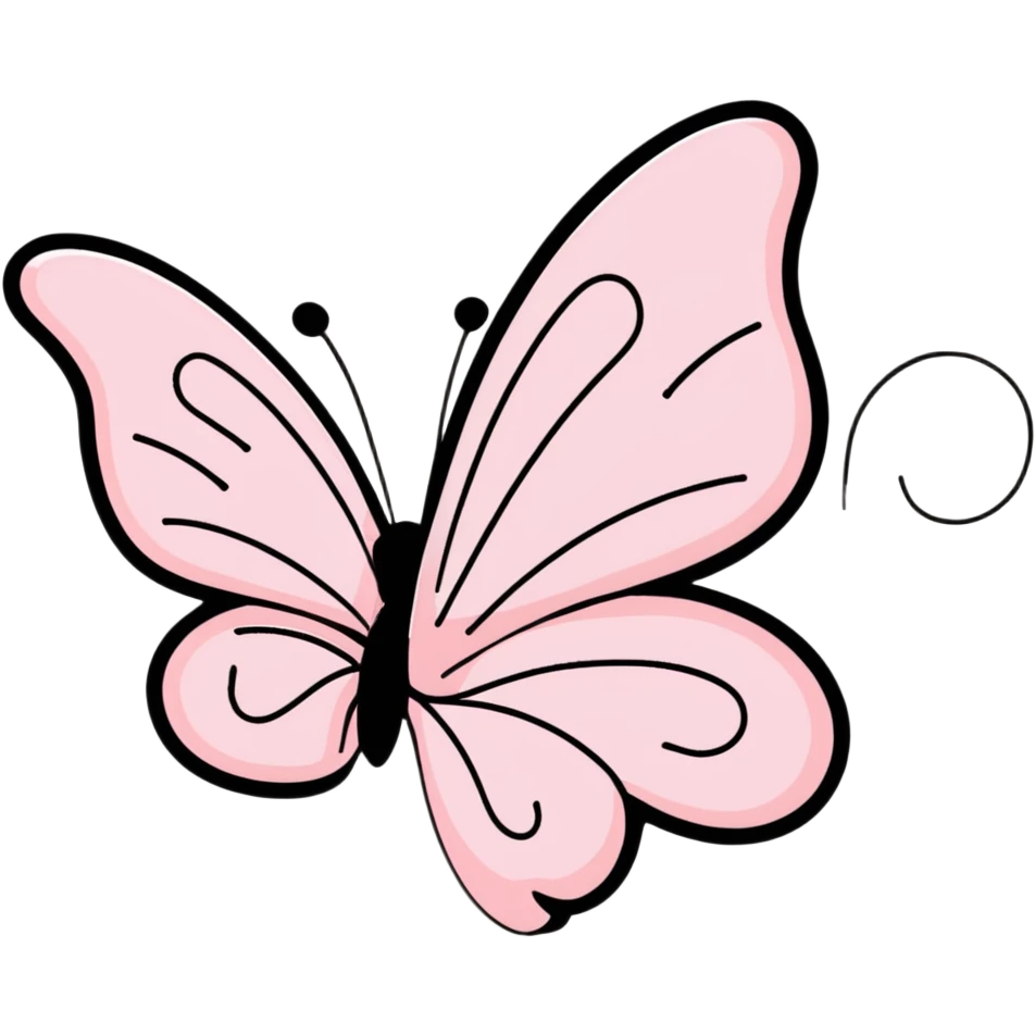 Light pink butterfly with sparkles emoji
