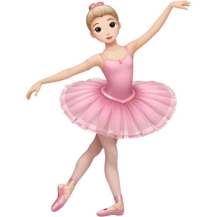 Ballerina full body pink emoji