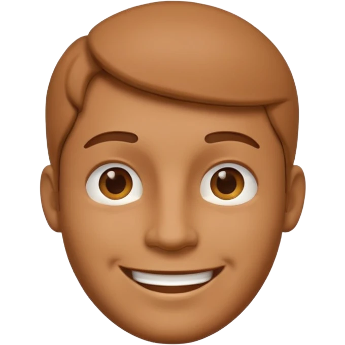 Clay male face happy emoji