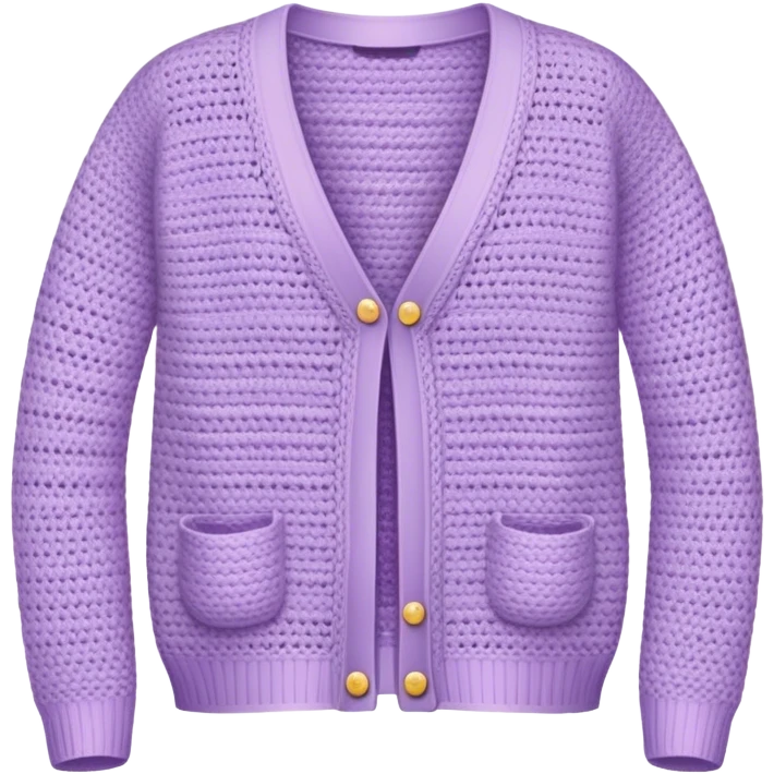 pastel purple crocheted cardigan emoji