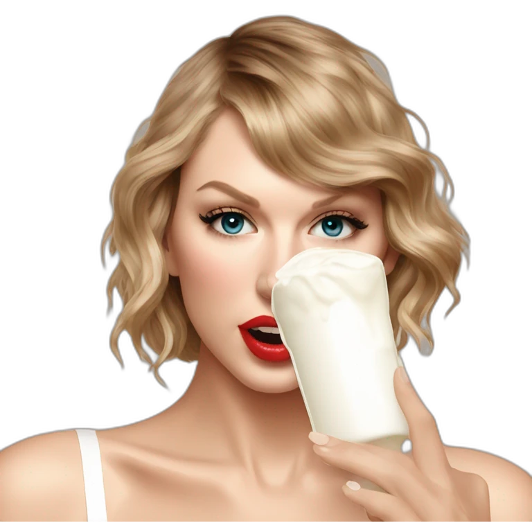 taylor-swift-selfie-milk-on-face-dripping emoji