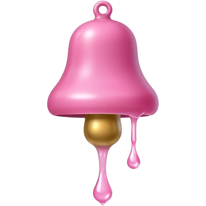 long, curved, veiny skin toned shaft with bulbous bell-shaped pink top that's dripping liquid from a small hole at the tip. emoji