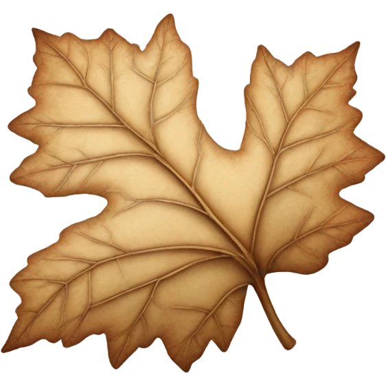 A brown leaf emoji