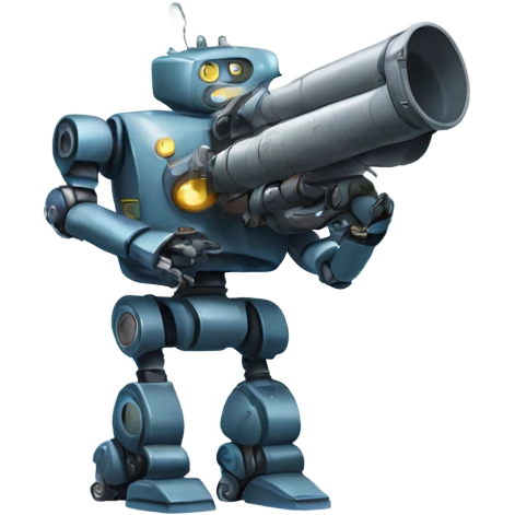 robot with auto cannon emoji