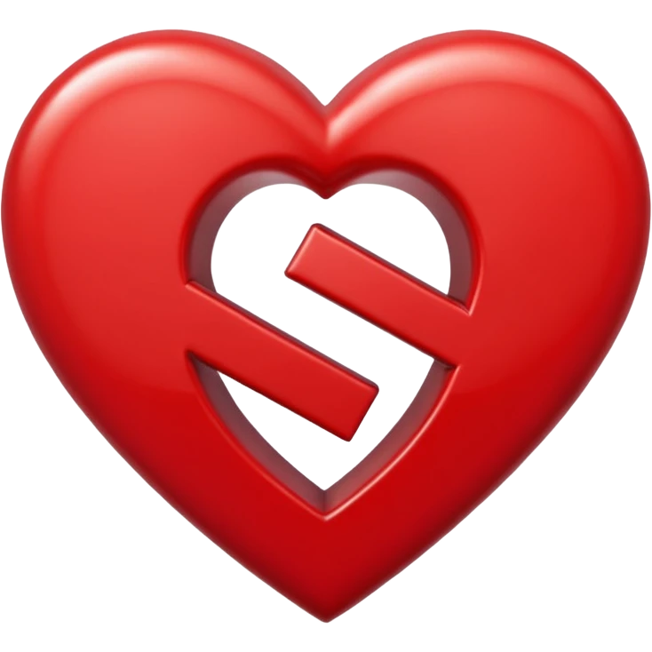 The Letter S in a Heart emoji