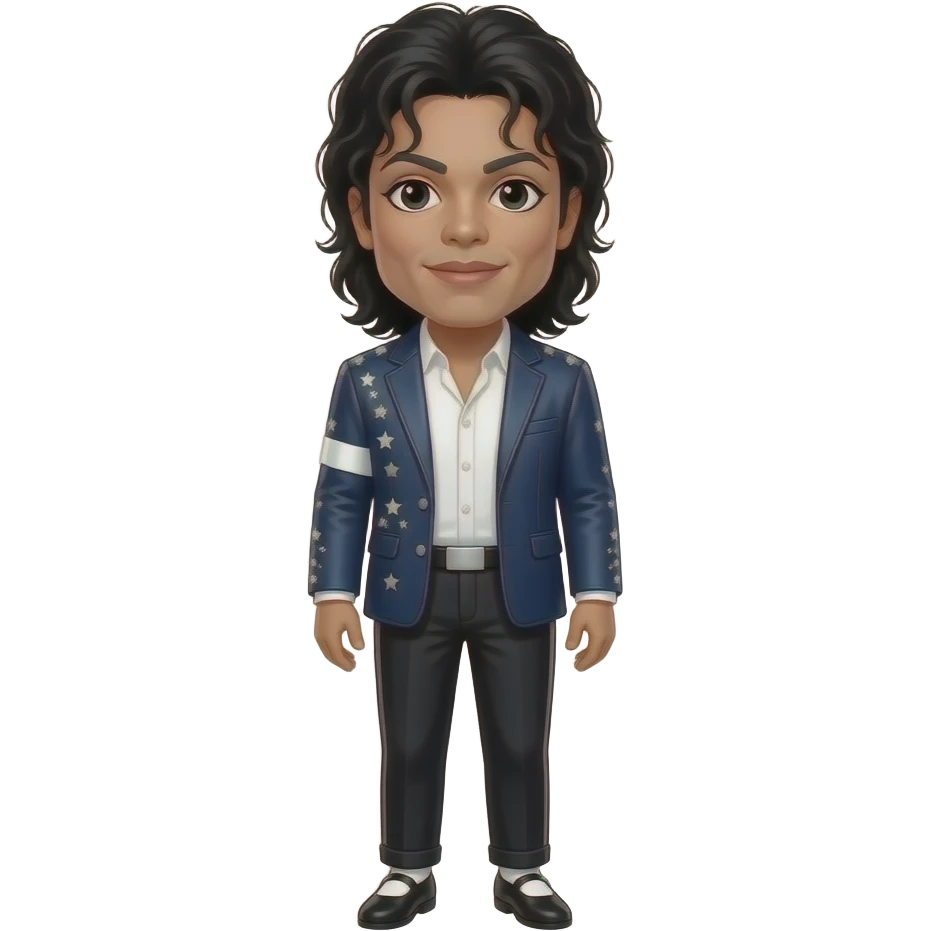Michael Jackson.full body photo.head a bit smaller emoji