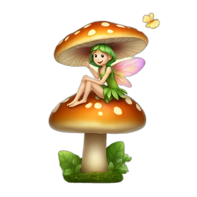 fairy on a mushroom emoji
