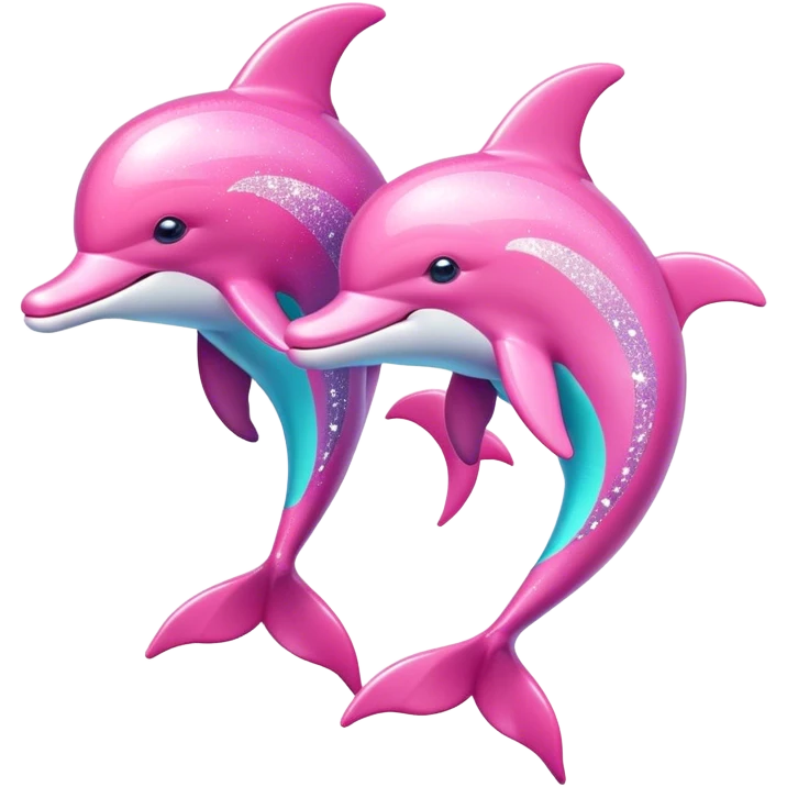 pink sparkly dolphins emoji
