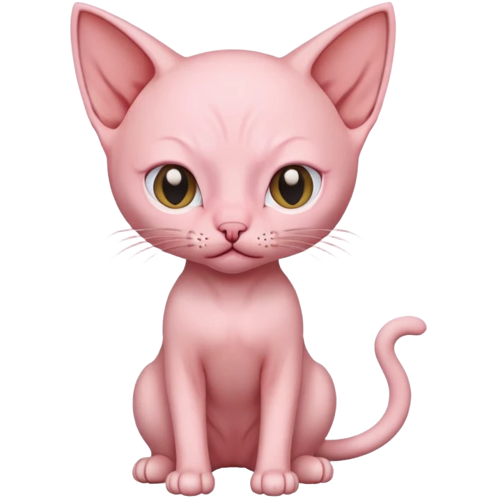 Naked cat emoji