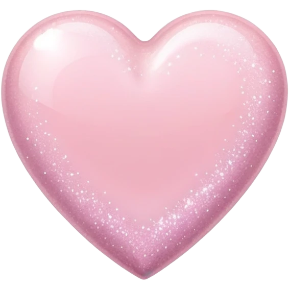 pastel pink heart with glitters emoji
