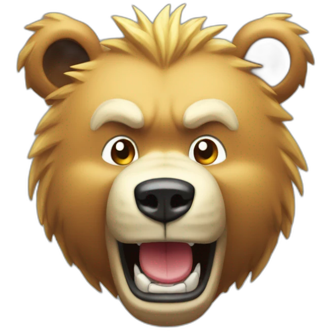 A bear in super sayan emoji