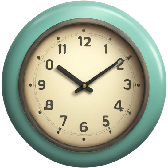 Cozy retro wall clock emoji
