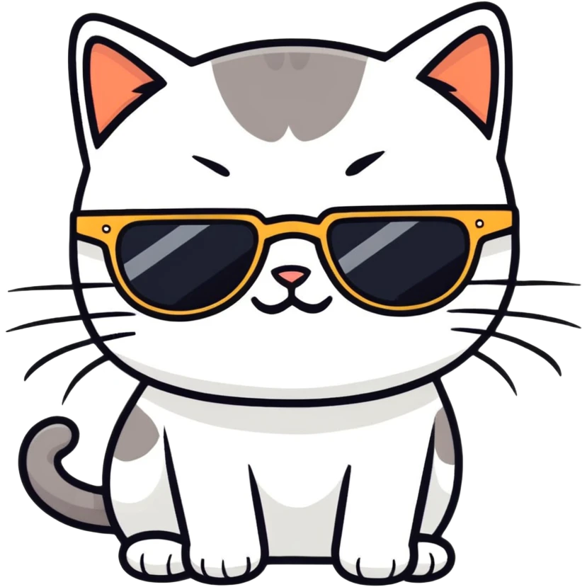 Cat with sunglasses emoji
