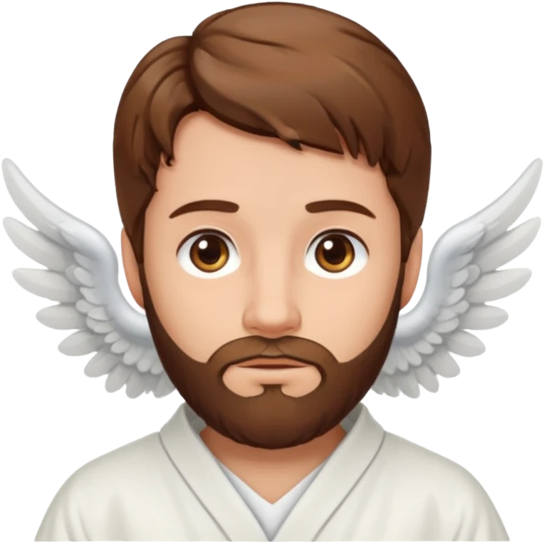 angel with brown hair and brown beard emoji