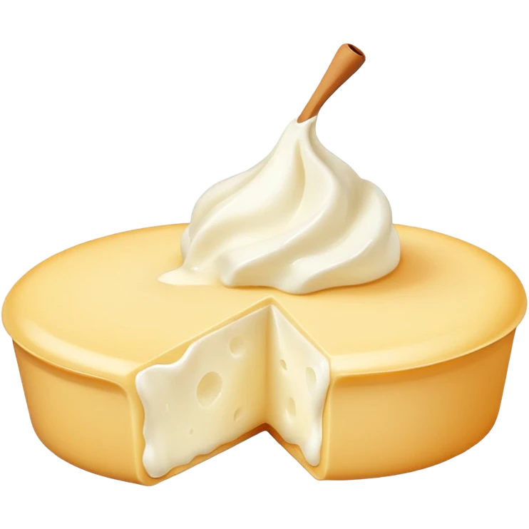 a few curds, minimal, simple, clear emoji
