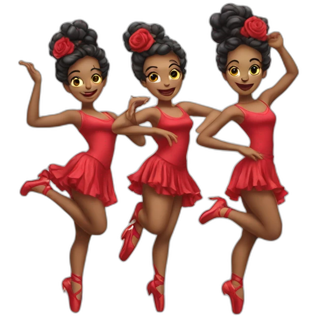 can can 4 dancers emoji