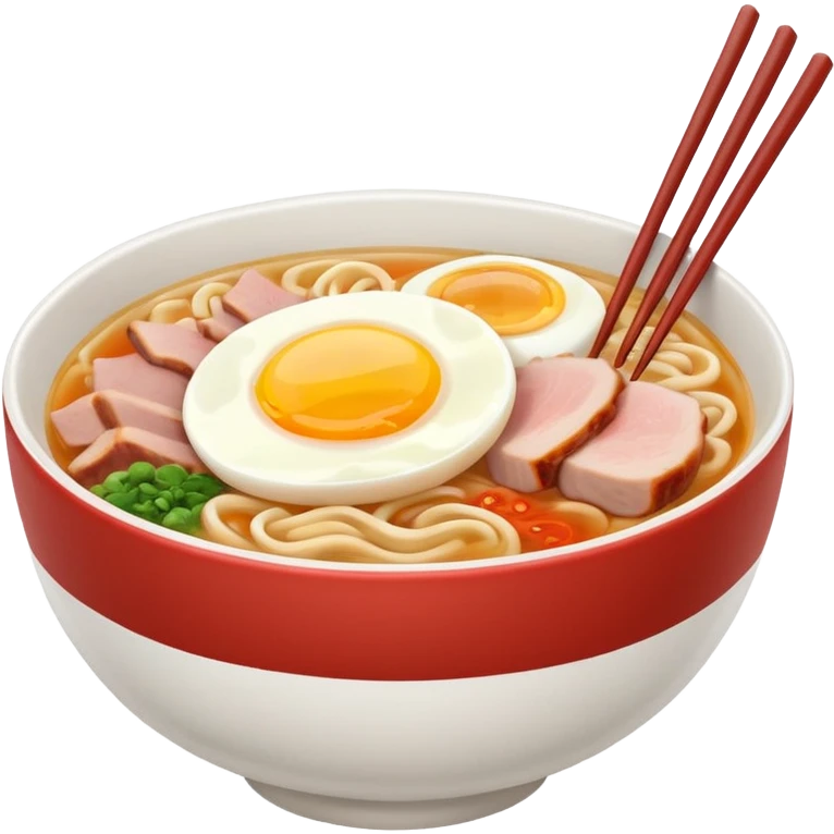 ramen bowl with one chopsticks emoji