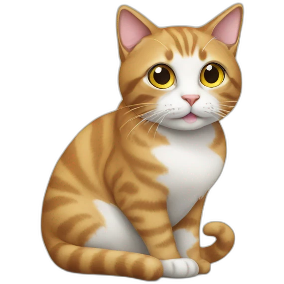 Cat with iPhone emoji