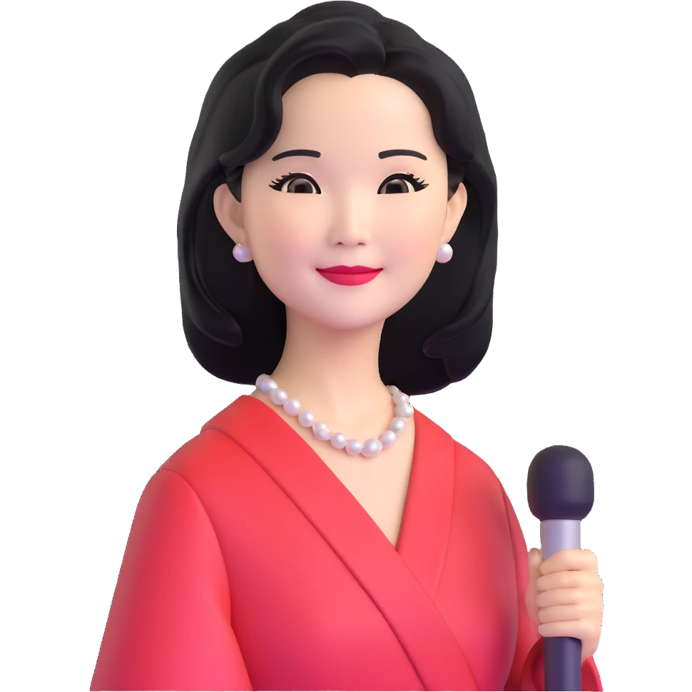Teresa Teng iconic Asian singer with elegant look, upper body emoji