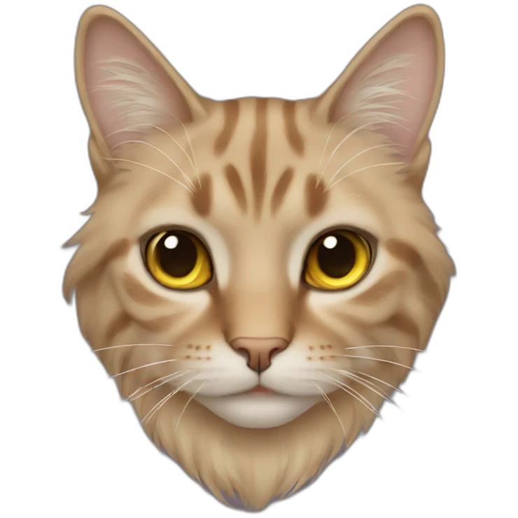 Cat with long hair emoji
