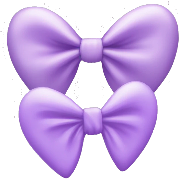 Light purple bow and a light Purple Heart emoji duo combo emoji