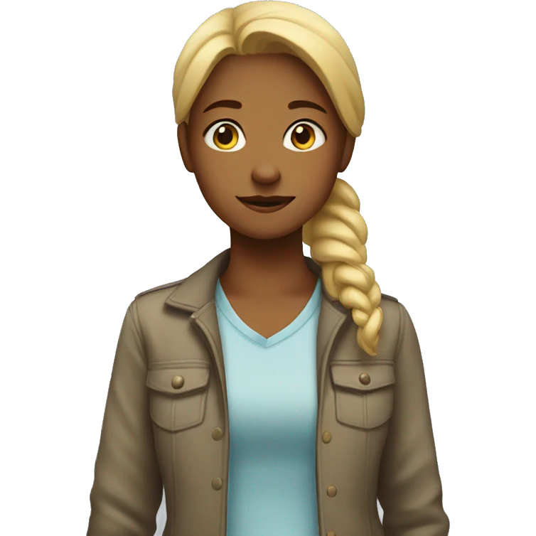 girl against the clock emoji