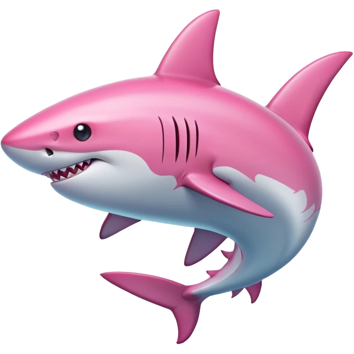 pink shark emoji