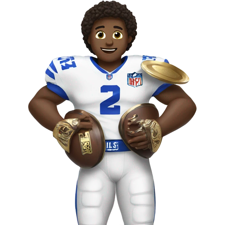Josh Allen with championship belt emoji