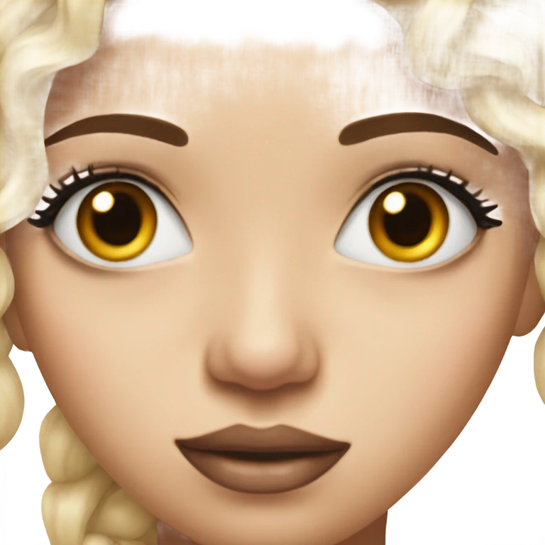 face with eyelashes,nails and full lips  emoji