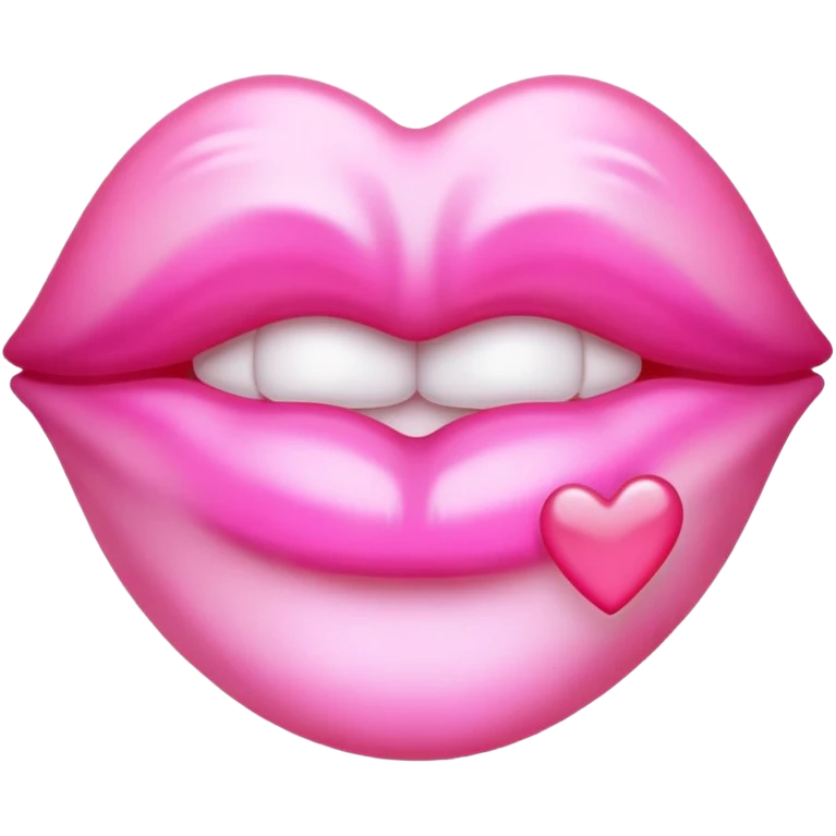 Pink kiss emoji