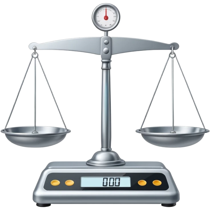 A schematic drawing of a balance scale. emoji