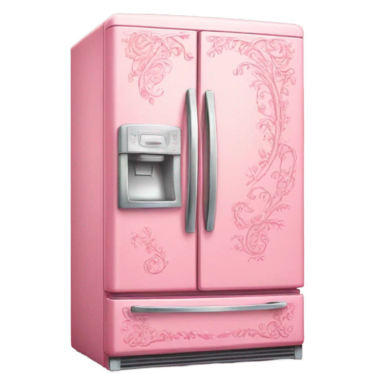 large fancy pink refrigerator emoji