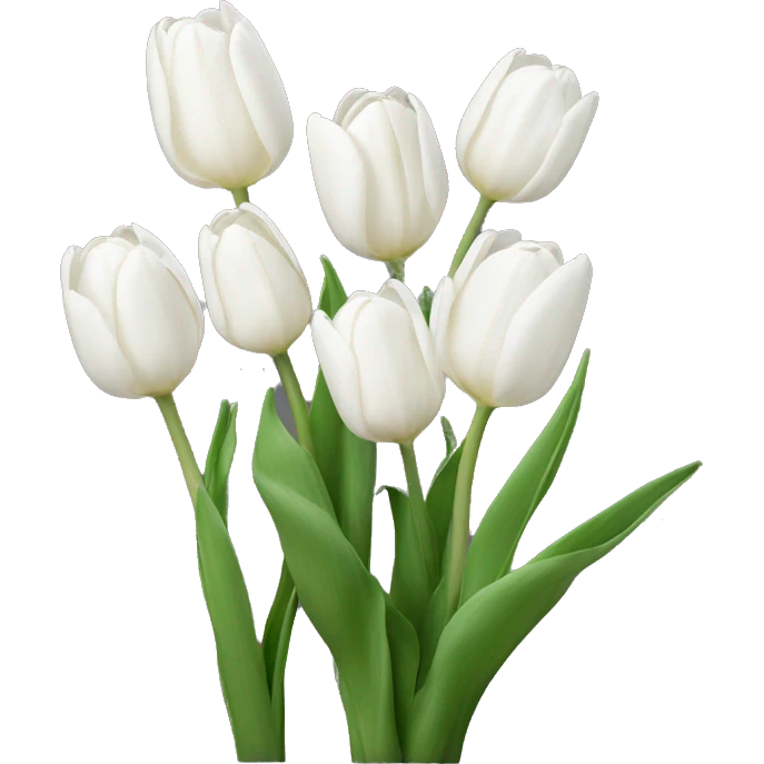 White tulips emoji