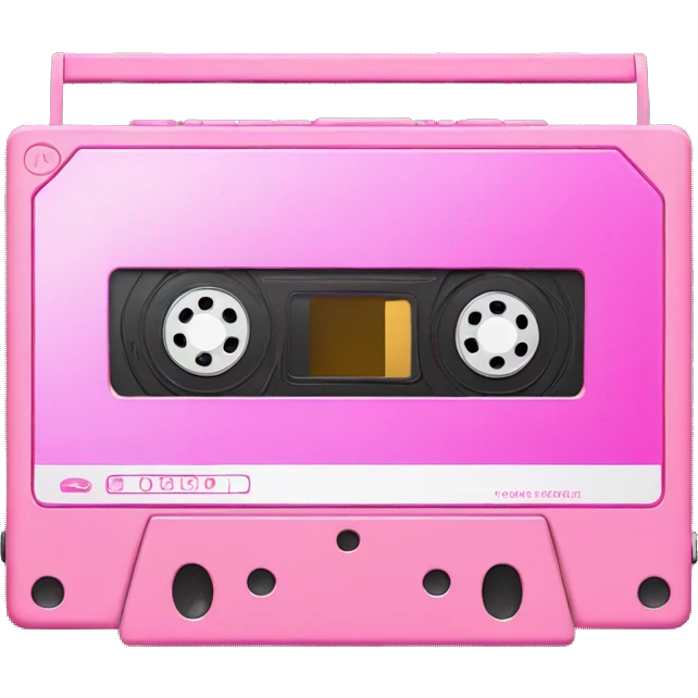 Pink cd cassette player emoji