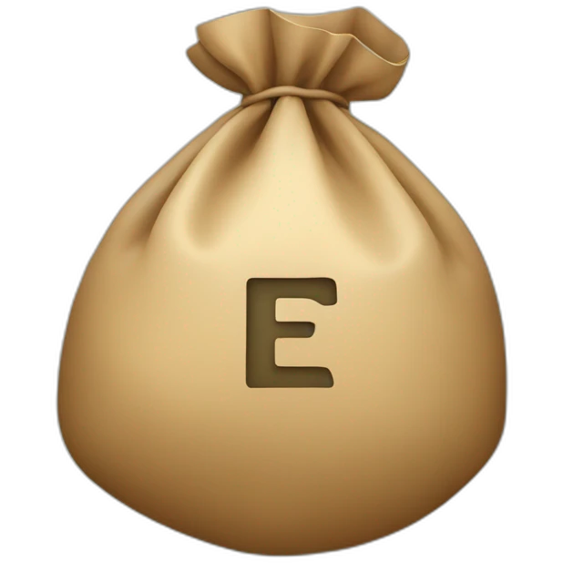 Money bag with letter ₸ in the center of the bag emoji